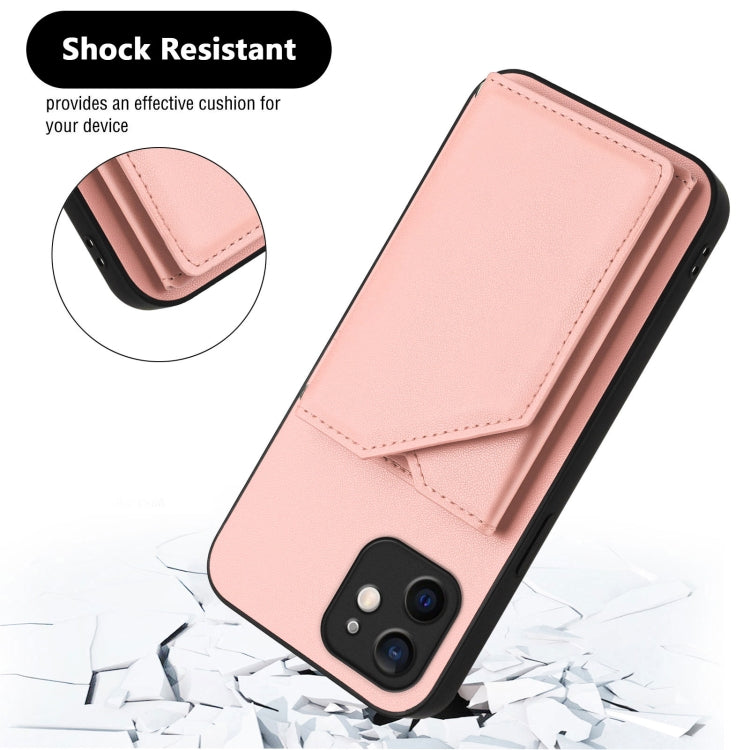 Skin Feel Four Card Slots Phone Case with Wrist Strap, For iPhone 12 mini, For iPhone 11 Pro Max, For iPhone 11, For iPhone 11 Pro, For iPhone X / XS