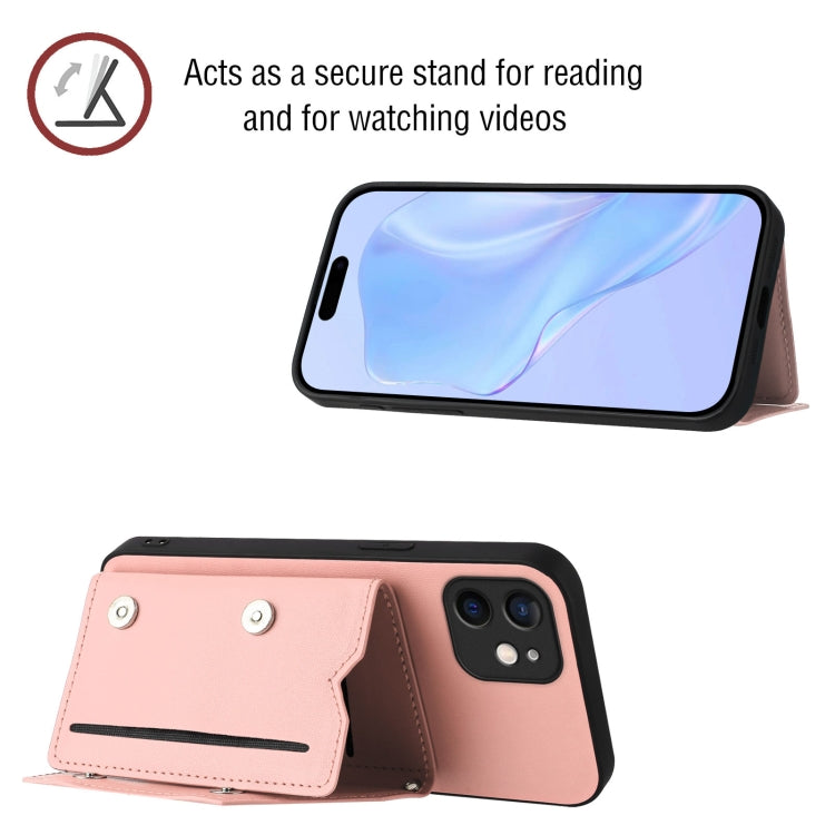 Skin Feel Four Card Slots Phone Case with Wrist Strap, For iPhone 12 mini, For iPhone 11 Pro Max, For iPhone 11, For iPhone 11 Pro, For iPhone X / XS