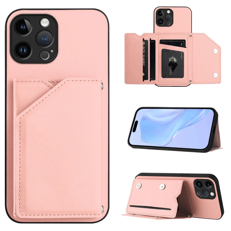 Skin Feel Four Card Slots Phone Case with Wrist Strap, For iPhone 13, For iPhone 13 mini, For iPhone 12, For iPhone 12 Pro Max, For iPhone 12 Pro