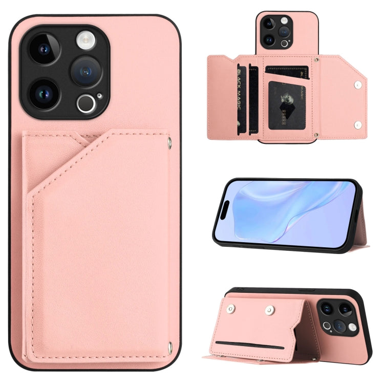 Skin Feel Four Card Slots Phone Case with Wrist Strap, For iPhone 14 Pro, For iPhone 14 Pro Max, For iPhone 7 / 8 / SE 2020 2022, For iPhone 13 Pro Max, For iPhone 13 Pro