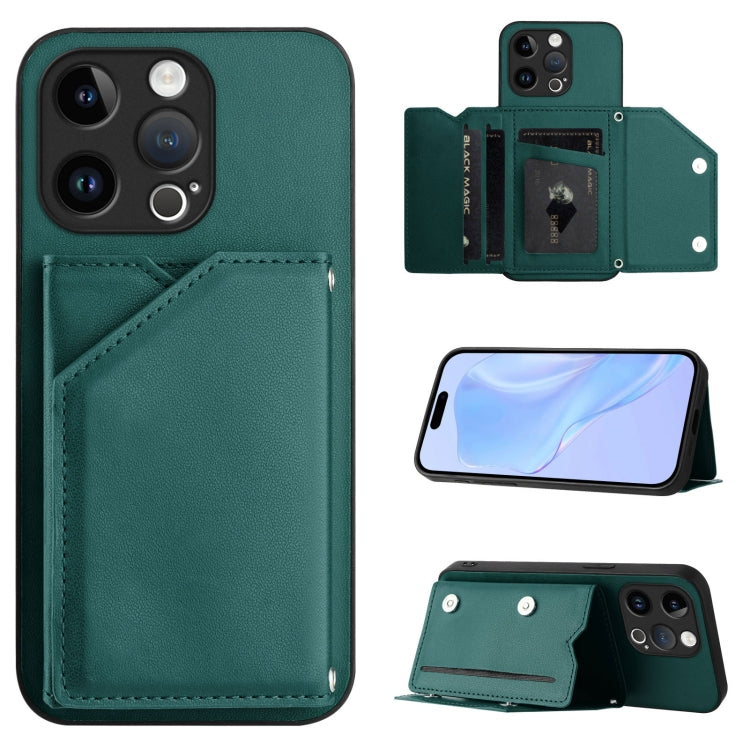 Skin Feel Four Card Slots Phone Case with Wrist Strap, For iPhone 14 Pro, For iPhone 14 Pro Max, For iPhone 7 / 8 / SE 2020 2022, For iPhone 13 Pro Max, For iPhone 13 Pro