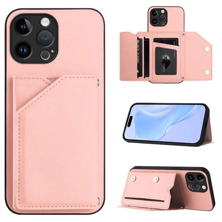 Skin Feel Four Card Slots Phone Case with Wrist Strap, For iPhone 14 Pro, For iPhone 14 Pro Max, For iPhone 7 / 8 / SE 2020 2022, For iPhone 13 Pro Max, For iPhone 13 Pro