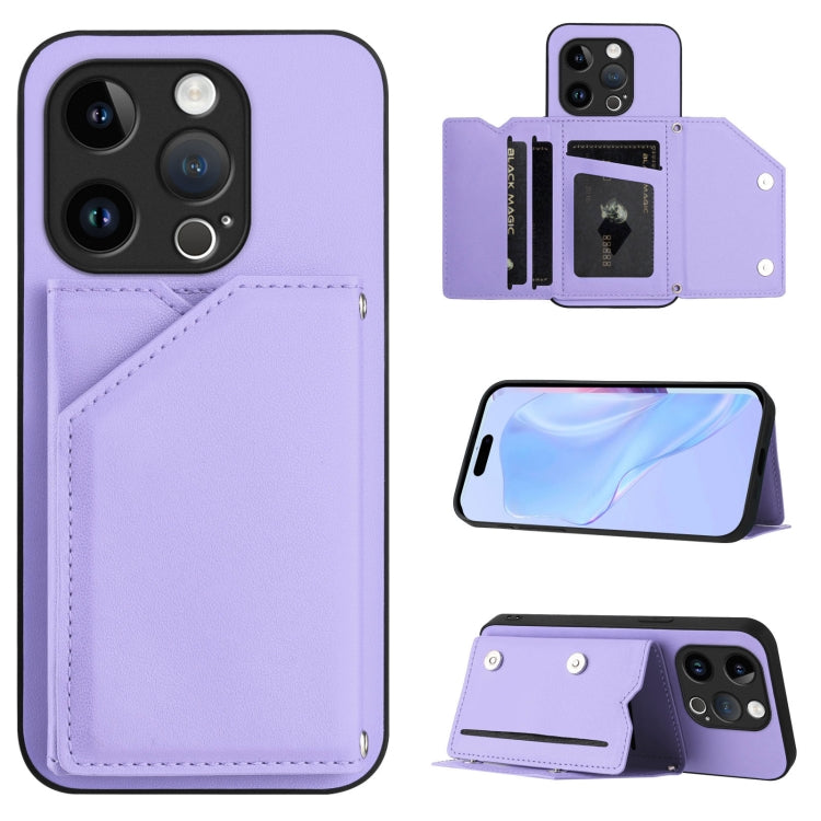 Skin Feel Four Card Slots Phone Case with Wrist Strap, For iPhone 14 Pro, For iPhone 14 Pro Max, For iPhone 7 / 8 / SE 2020 2022, For iPhone 13 Pro Max, For iPhone 13 Pro