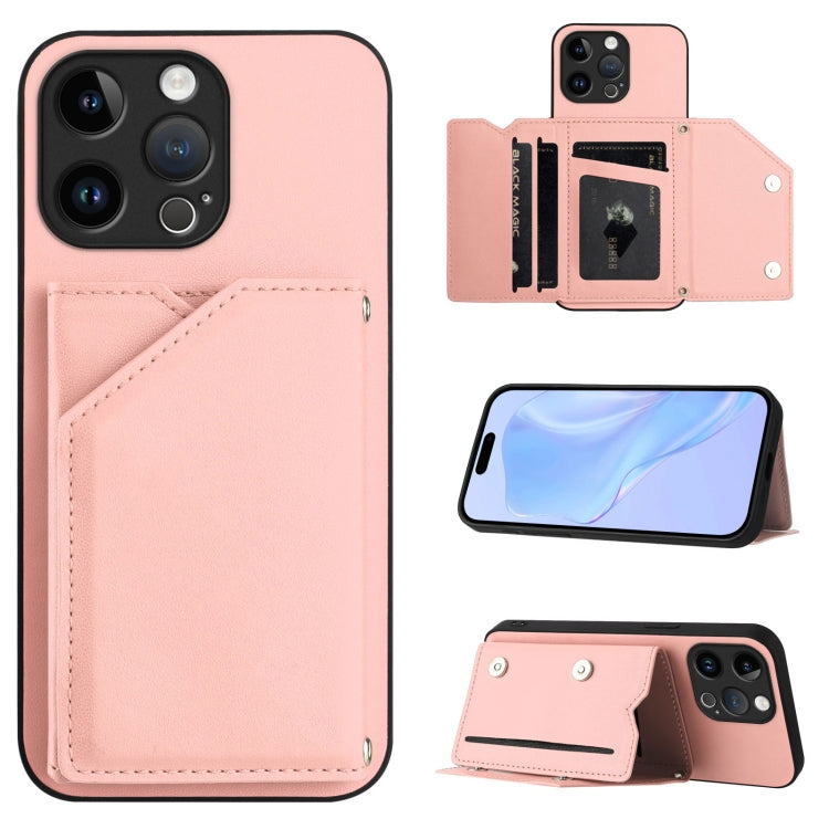 Skin Feel Four Card Slots Phone Case with Wrist Strap, For iPhone 14 Pro, For iPhone 14 Pro Max, For iPhone 7 / 8 / SE 2020 2022, For iPhone 13 Pro Max, For iPhone 13 Pro