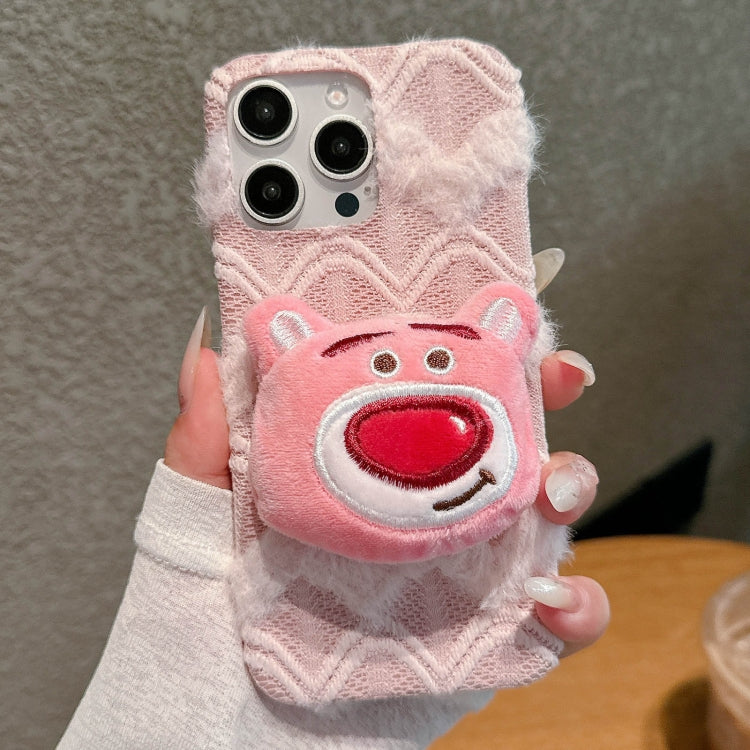 Doll Plush PU Hybrid PC Phone Case, For iPhone 16 Pro Max, For iPhone 16 Pro, For iPhone 16 Plus, For iPhone 16, For iPhone 15 Pro Max