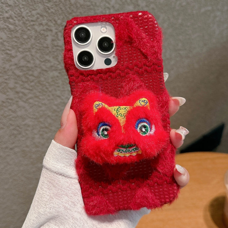 Doll Plush PU Hybrid PC Phone Case, For iPhone 16 Pro Max, For iPhone 16 Pro, For iPhone 16 Plus, For iPhone 16, For iPhone 15 Pro Max