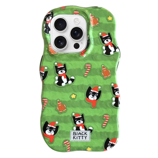 Christmas Black Cat 2 in 1 TPU Phone Case, For iPhone 16 Pro Max, For iPhone 16 Pro, For iPhone 16, For iPhone 15 Pro Max, For iPhone 15 Pro, For iPhone 15, For iPhone 14, For iPhone 14 Pro, For iPhone 14 Pro Max, For iPhone 13 Pro Max, For iPhone 13 Pro