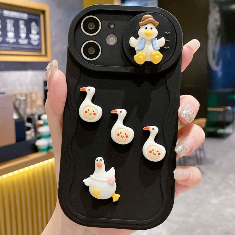 Creative 3D Duck Design Sliding Window Full Coverage Phone Case, For iPhone 11 Pro Max, For iPhone 11, For iPhone X / XS, For iPhone XR, For iPhone XS Max