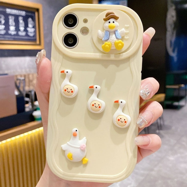 Creative 3D Duck Design Sliding Window Full Coverage Phone Case, For iPhone 11 Pro Max, For iPhone 11, For iPhone X / XS, For iPhone XR, For iPhone XS Max