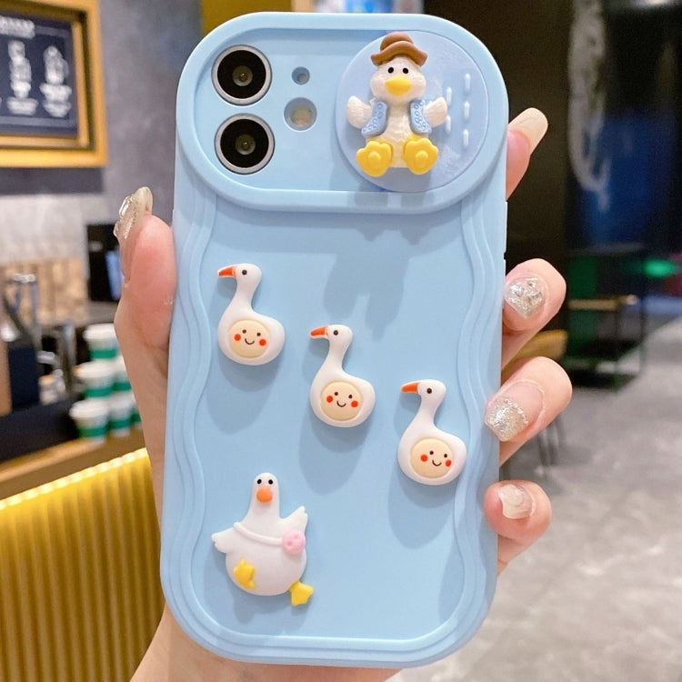 Creative 3D Duck Design Sliding Window Full Coverage Phone Case, For iPhone 11 Pro Max, For iPhone 11, For iPhone X / XS, For iPhone XR, For iPhone XS Max