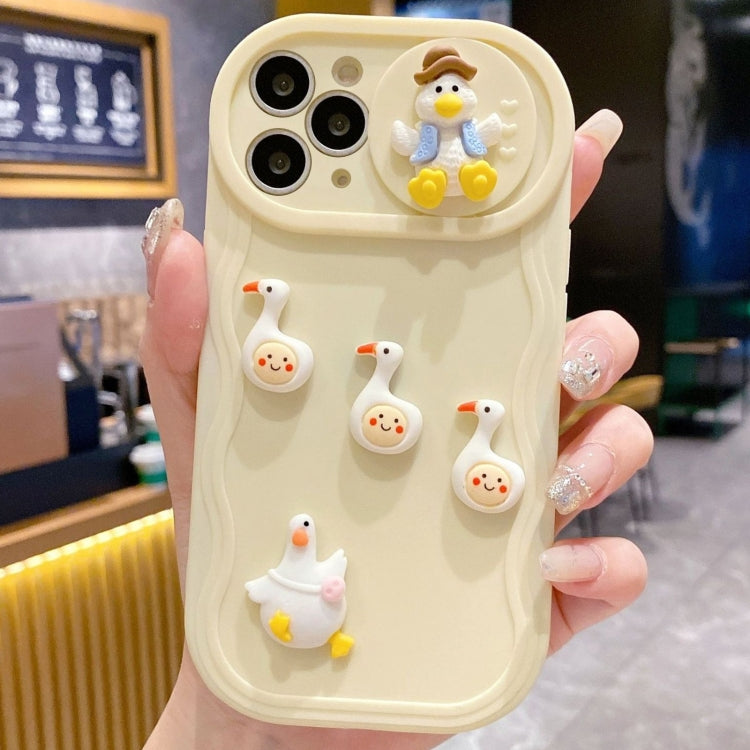 Creative 3D Duck Design Sliding Window Full Coverage Phone Case, For iPhone 11 Pro Max, For iPhone 11, For iPhone X / XS, For iPhone XR, For iPhone XS Max