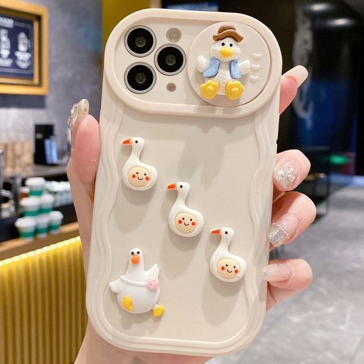 Creative 3D Duck Design Sliding Window Full Coverage Phone Case, For iPhone 11 Pro Max, For iPhone 11, For iPhone X / XS, For iPhone XR, For iPhone XS Max