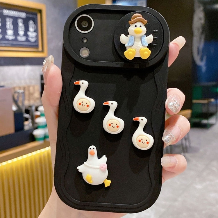 Creative 3D Duck Design Sliding Window Full Coverage Phone Case, For iPhone 11 Pro Max, For iPhone 11, For iPhone X / XS, For iPhone XR, For iPhone XS Max