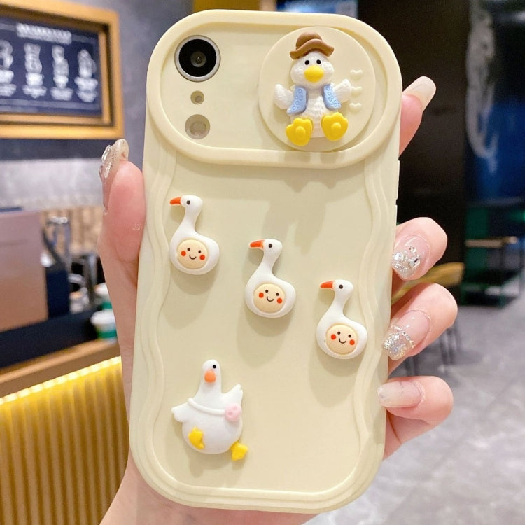 Creative 3D Duck Design Sliding Window Full Coverage Phone Case, For iPhone 11 Pro Max, For iPhone 11, For iPhone X / XS, For iPhone XR, For iPhone XS Max