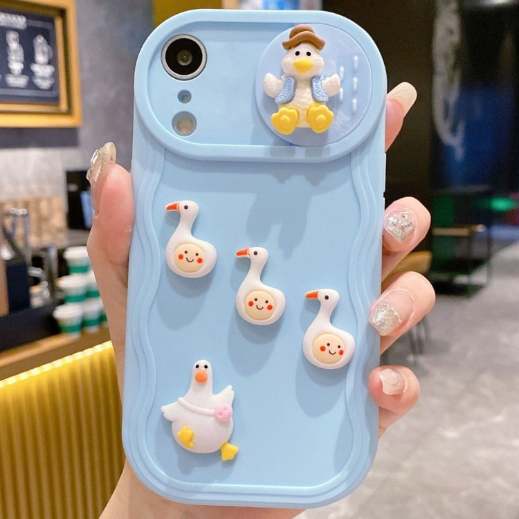 Creative 3D Duck Design Sliding Window Full Coverage Phone Case, For iPhone 11 Pro Max, For iPhone 11, For iPhone X / XS, For iPhone XR, For iPhone XS Max