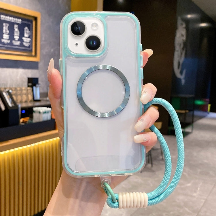 Airbag 3 in 1 CD Texture MagSafe Phone Case with Strap, For iPhone 15 Pro Max, For iPhone 15 Pro, For iPhone 15 Plus, For iPhone 15