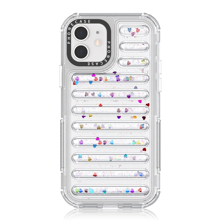 Capsule Glitter TPU Hybrid PC Airbag Phone Case, For iPhone 14 Pro Max, For iPhone 13 Pro Max, For iPhone 13 Pro, For iPhone 12 / 12 Pro, For iPhone 12 Pro Max