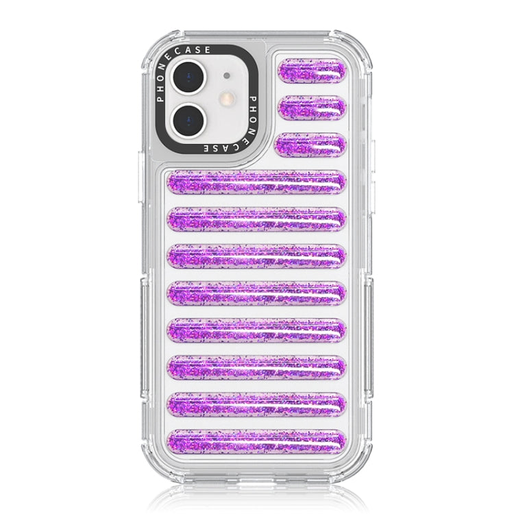 Capsule Glitter TPU Hybrid PC Airbag Phone Case, For iPhone 14 Pro Max, For iPhone 13 Pro Max, For iPhone 13 Pro, For iPhone 12 / 12 Pro, For iPhone 12 Pro Max