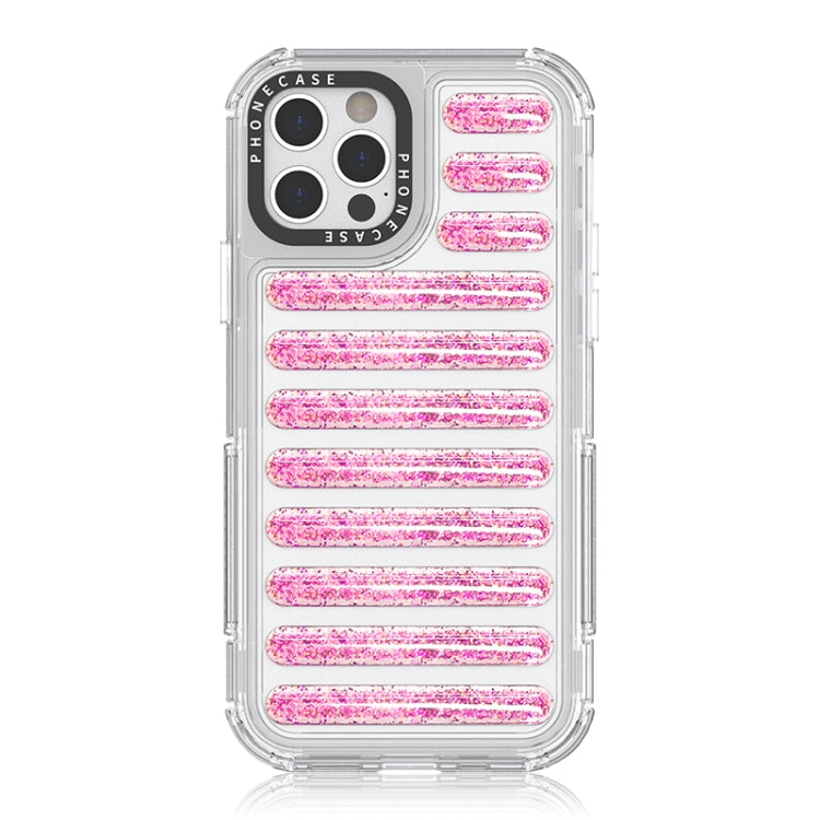 Capsule Glitter TPU Hybrid PC Airbag Phone Case, For iPhone 14 Pro Max, For iPhone 13 Pro Max, For iPhone 13 Pro, For iPhone 12 / 12 Pro, For iPhone 12 Pro Max