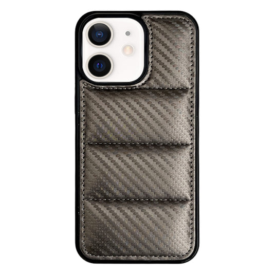 Carbon Fiber Texture Down Jacket Phone Case, For iPhone 11