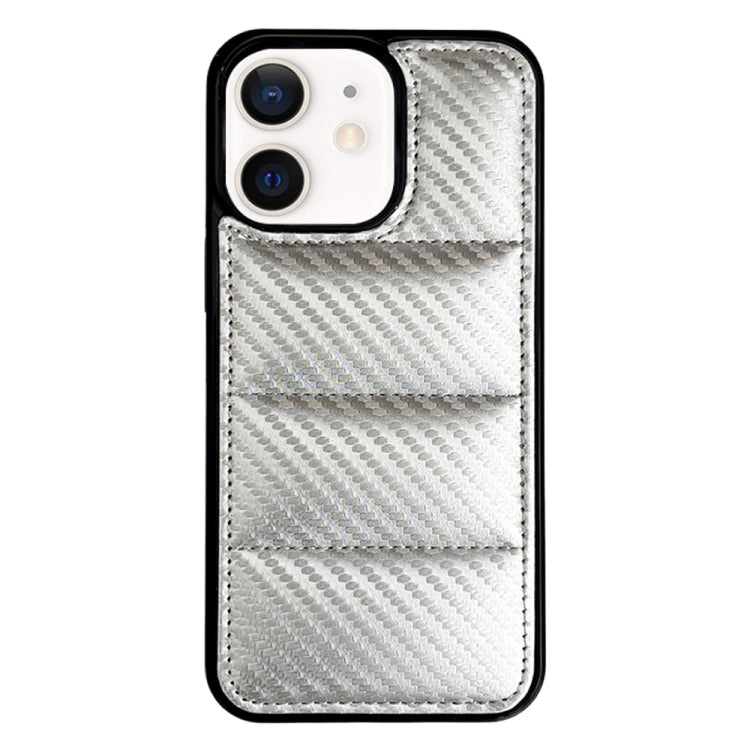 Carbon Fiber Texture Down Jacket Phone Case, For iPhone 11