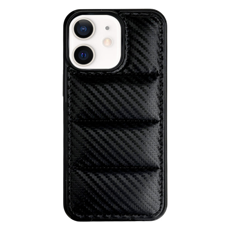 Carbon Fiber Texture Down Jacket Phone Case, For iPhone 11