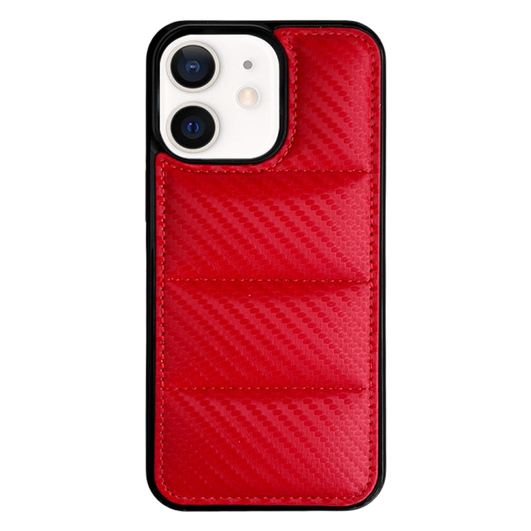 Carbon Fiber Texture Down Jacket Phone Case, For iPhone 11