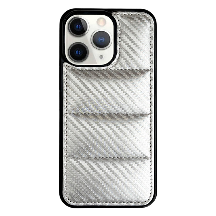 Carbon Fiber Texture Down Jacket Phone Case, For iPhone 14 Pro Max, For iPhone 13 Pro Max, For iPhone 13 Pro, For iPhone 13, For iPhone 12, For iPhone 12 Pro Max, For iPhone 12 Pro, For iPhone 11 Pro Max