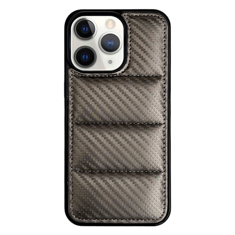 Carbon Fiber Texture Down Jacket Phone Case, For iPhone 14 Pro Max, For iPhone 13 Pro Max, For iPhone 13 Pro, For iPhone 13, For iPhone 12, For iPhone 12 Pro Max, For iPhone 12 Pro, For iPhone 11 Pro Max