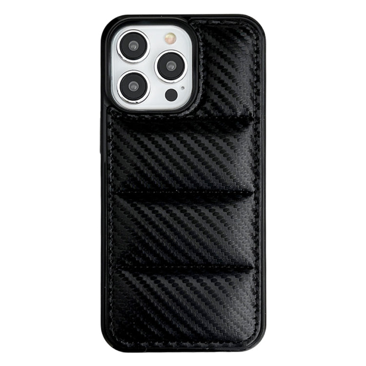 Carbon Fiber Texture Down Jacket Phone Case, For iPhone 14 Pro Max, For iPhone 13 Pro Max, For iPhone 13 Pro, For iPhone 13, For iPhone 12, For iPhone 12 Pro Max, For iPhone 12 Pro, For iPhone 11 Pro Max