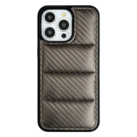 Carbon Fiber Texture Down Jacket Phone Case, For iPhone 14 Pro Max, For iPhone 13 Pro Max, For iPhone 13 Pro, For iPhone 13, For iPhone 12, For iPhone 12 Pro Max, For iPhone 12 Pro, For iPhone 11 Pro Max