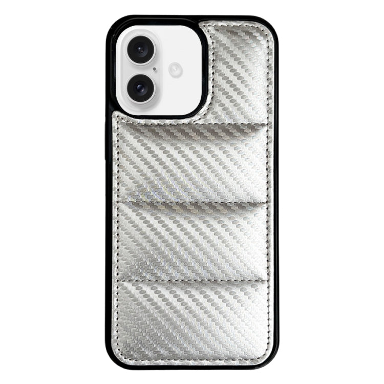 Carbon Fiber Texture Down Jacket Phone Case, For iPhone 16 Pro Max, For iPhone 16 Pro, For iPhone 16, For iPhone 15 Pro Max, For iPhone 15 Pro, For iPhone 15, For iPhone 14, For iPhone 14 Pro