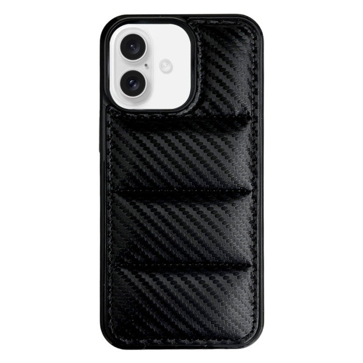 Carbon Fiber Texture Down Jacket Phone Case, For iPhone 16 Pro Max, For iPhone 16 Pro, For iPhone 16, For iPhone 15 Pro Max, For iPhone 15 Pro, For iPhone 15, For iPhone 14, For iPhone 14 Pro