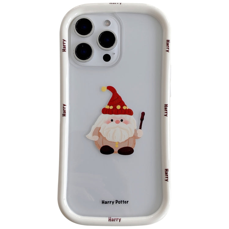 Christmas Pattern Colorful PC Frame TPU Clear Phone Case, For iPhone 13 Pro, For iPhone 13