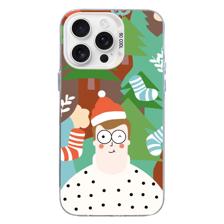 Christmas Series PC Full Coverage Pattern Phone Case, For iPhone 16 Pro Max