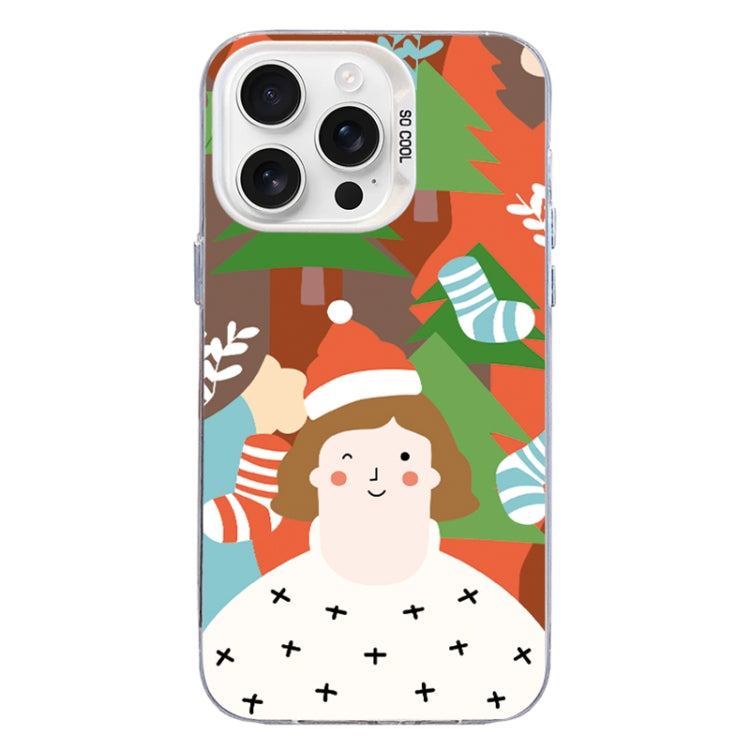 Christmas Series PC Full Coverage Pattern Phone Case, For iPhone 16 Pro Max