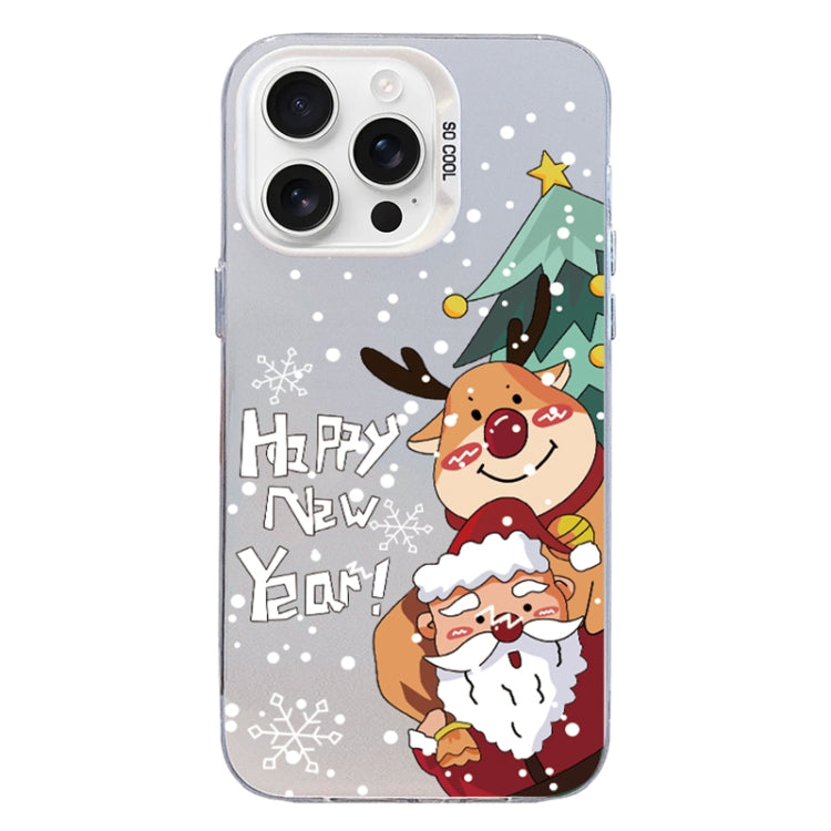 Christmas Series PC Full Coverage Pattern Phone Case, For iPhone 16 Pro Max