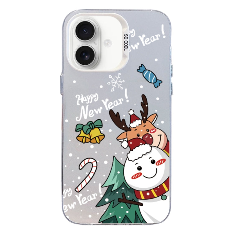 Christmas Series PC Full Coverage Pattern Phone Case, For iPhone 16 Plus