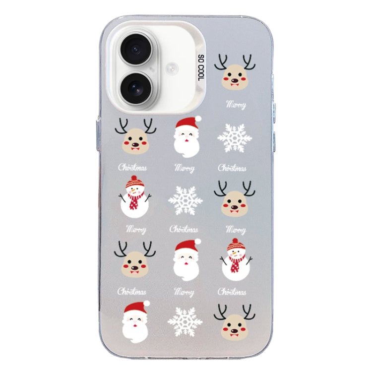 Christmas Series PC Full Coverage Pattern Phone Case, For iPhone 16 Plus