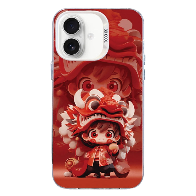 Christmas Series PC Full Coverage Pattern Phone Case, For iPhone 16 Plus