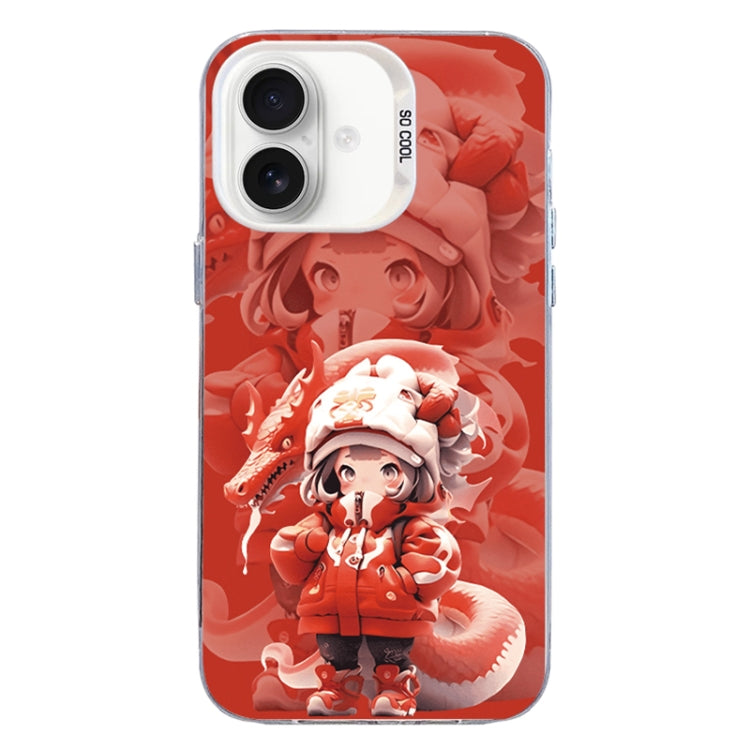 Christmas Series PC Full Coverage Pattern Phone Case, For iPhone 16 Plus