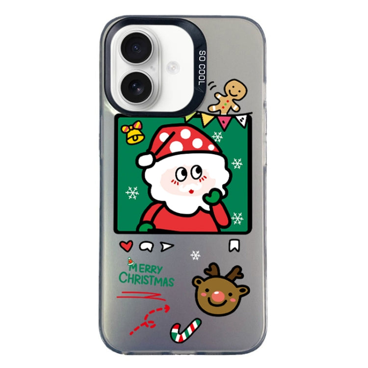 Christmas Series PC Full Coverage Pattern Phone Case, For iPhone 16 Plus