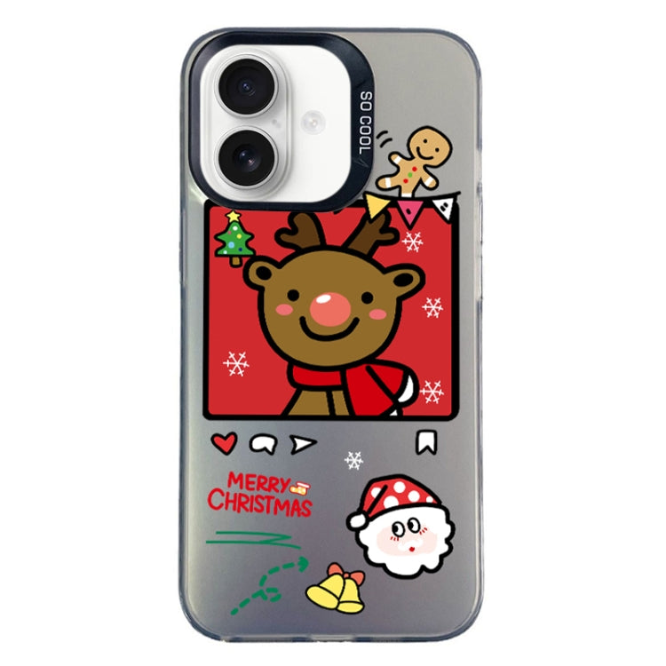 Christmas Series PC Full Coverage Pattern Phone Case, For iPhone 16 Plus