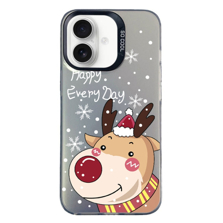 Christmas Series PC Full Coverage Pattern Phone Case, For iPhone 16 Plus