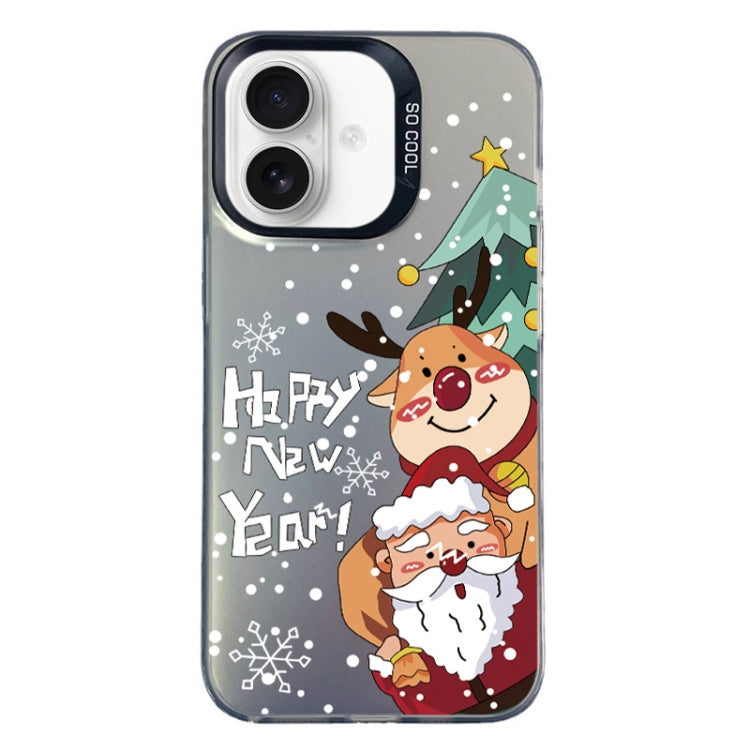 Christmas Series PC Full Coverage Pattern Phone Case, For iPhone 16 Plus