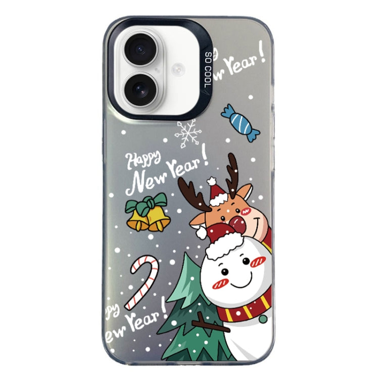 Christmas Series PC Full Coverage Pattern Phone Case, For iPhone 16 Plus