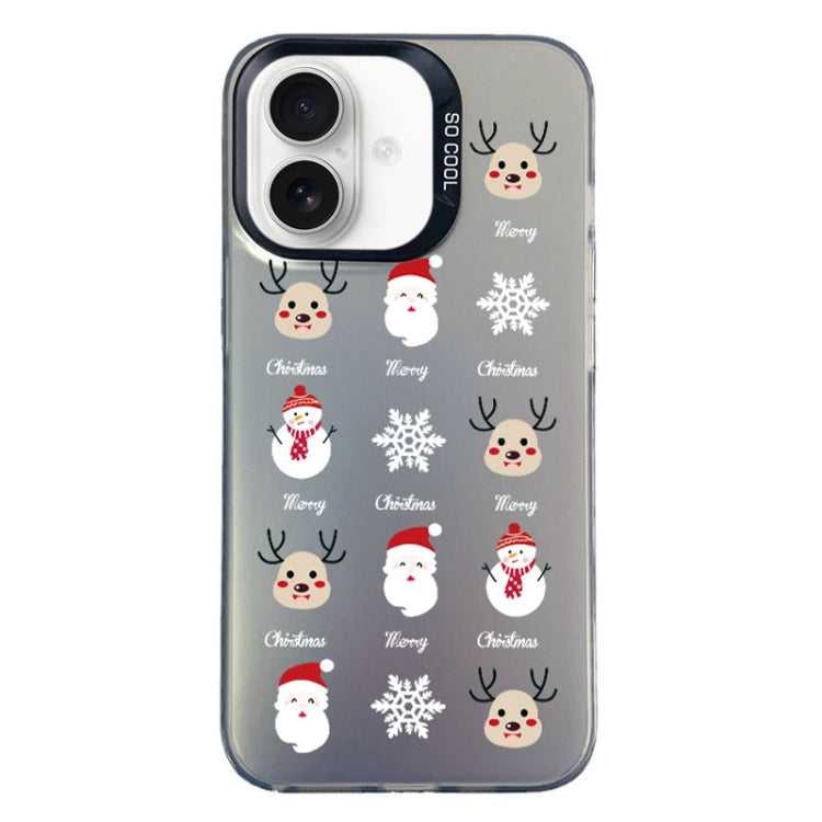 Christmas Series PC Full Coverage Pattern Phone Case, For iPhone 16 Plus