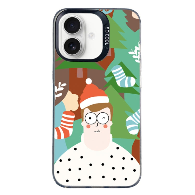 Christmas Series PC Full Coverage Pattern Phone Case, For iPhone 16 Plus