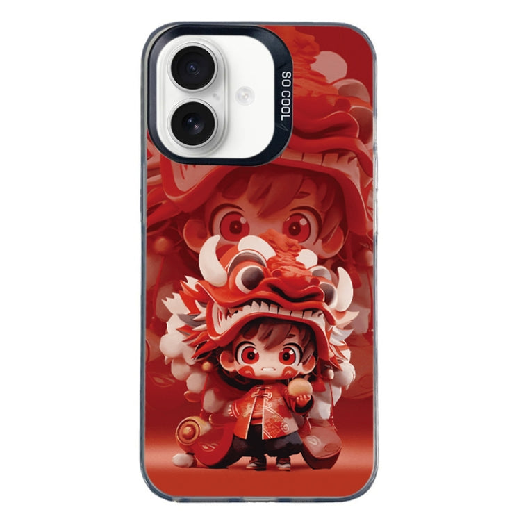 Christmas Series PC Full Coverage Pattern Phone Case, For iPhone 16 Plus