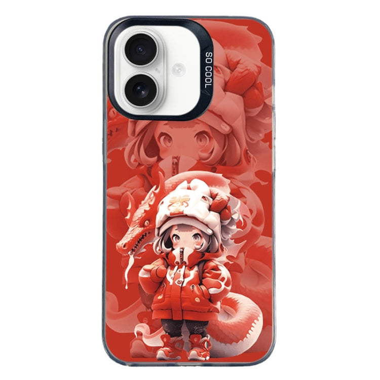 Christmas Series PC Full Coverage Pattern Phone Case, For iPhone 16 Plus